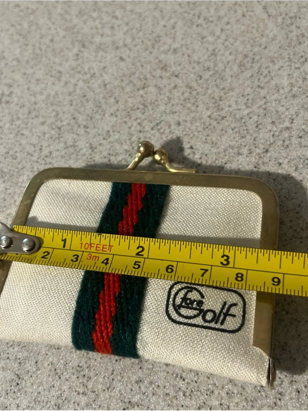 Fore Golf Mini Kiss Snap Sewing Kit Red Green Striped Vintage